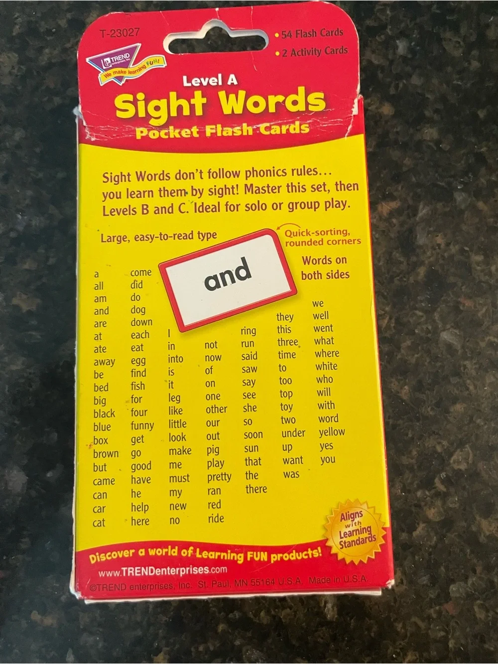 Sight works learning cards